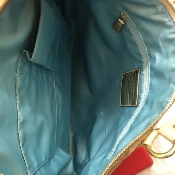 Coach gold poppy signature large bag